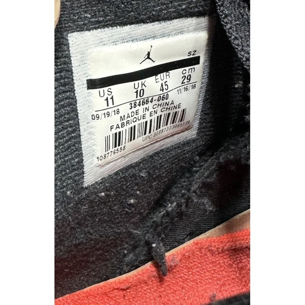 Jordan Air Jordan 6 Retro Infrared Black Red 2019 Nubuck Men's Sz 11 384664-060